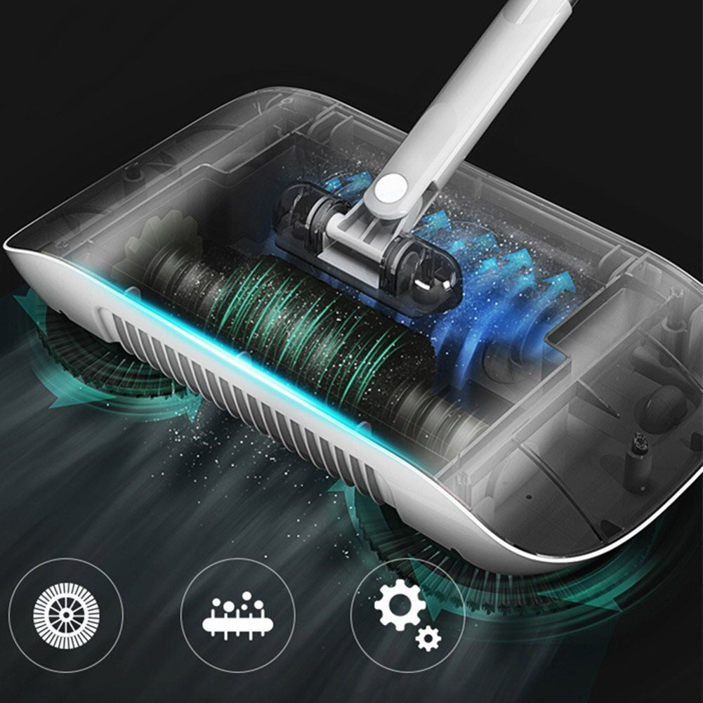 Hand Push Sweeper Household Broom Dustpan Mop Floor All-in-one Machine Gift Mop Sweeper.Free delivery