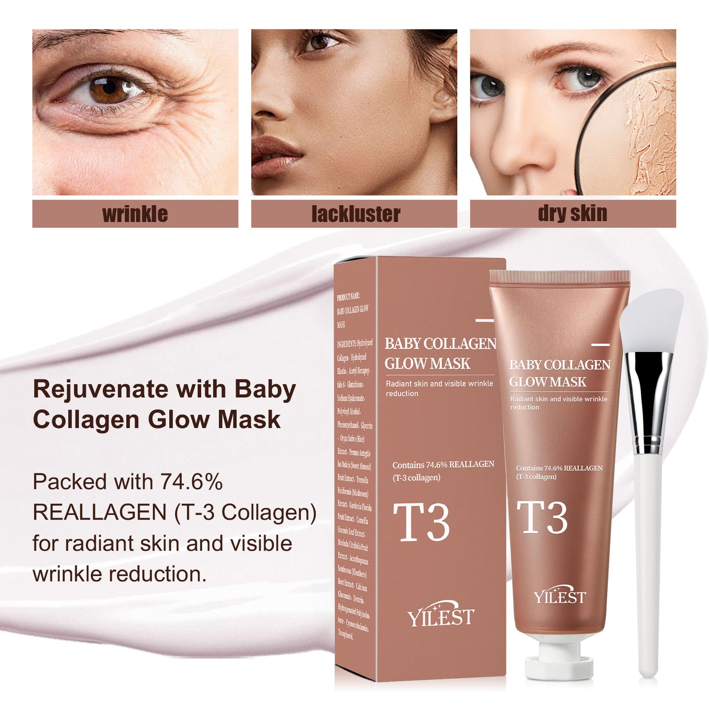 Baby Collagen Mask Moisturizing Brand New facial mask. Get soft and glowing skin in minutes.