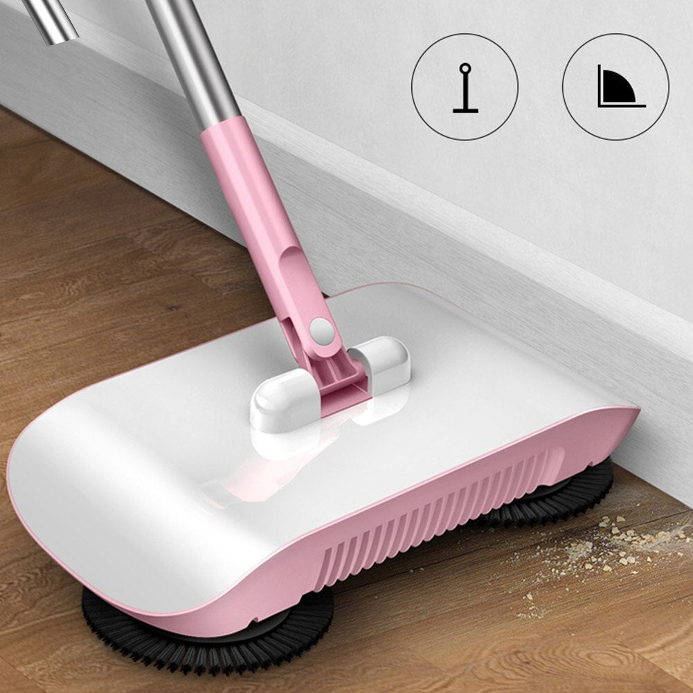 Hand Push Sweeper Household Broom Dustpan Mop Floor All-in-one Machine Gift Mop Sweeper.Free delivery